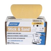 Norton Stick & Sand Series 07660749242 Disc Roll, 6 in Dia, Coated, P150 Grit, Fine, Aluminum Oxide Abrasive, No-Hole 