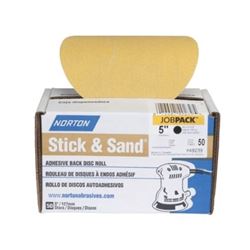 NORTON Stick & Sand 07660749249 Sand Sheet Roll, 4-1/2 in W, 30 ft L, P180 Grit, Fine, Aluminum Oxide Abrasive 