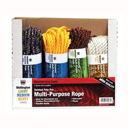 Wellington U9493AK Rope Assortment, Polypropylene, Multi-Color 12 Pack 