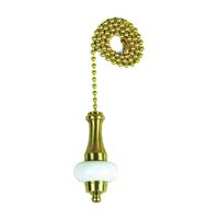 Jandorf 60322 Pull Chain, 12 in L Chain, Brass, 1/PK 