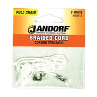 Jandorf 60313 Pull Chain, 3 ft L Chain, White 