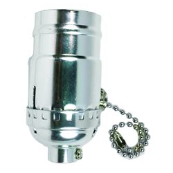 Jandorf 60404 Pull Chain Lamp Socket, 250 V, 250 W, Nickel Housing Material 