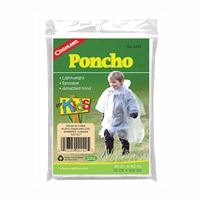 Coghlans 0242 Poncho, One-Size, Plastic, Clear, Attached 