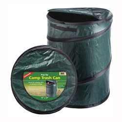 COGHLANS 1219 Trash Can, 33 gal Capacity, Polyethylene, Green 