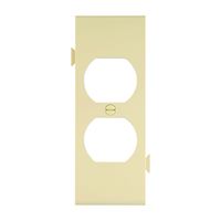 Eaton Wiring Devices STC8V Sectional Wallplate, 4-1/2 in L, 2-3/4 in W, 1 -Gang, Polycarbonate, Ivory, High-Gloss