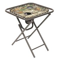 Seasonal Trends T5S18FR1G31ORT Bungee Table, 16.9 in W, 16.9 in D, 18.1 in H, Steel Frame, Black Table, Foldable 4 Pack