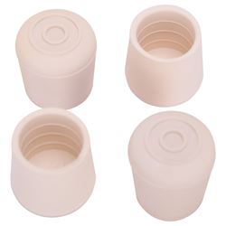 ProSource FE-50647-PS Furniture Leg Tip, Round, Rubber, White, 1-1/4 in Dia, 1-5/8 in H 