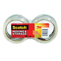 Scotch 3650-2 Packaging Tape, 54.6 yd L, 1.88 in W, Polypropylene Backing, Clear 