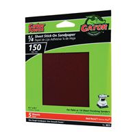 Gator 4073 Sanding Sheet, 4-1/2 in L, 4-1/2 in W, Fine, 150 Grit, Aluminum Oxide Abrasive 