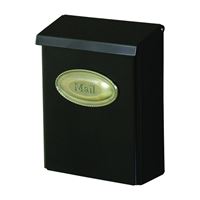 Gibraltar Mailboxes Designer Series DVK00000 Mailbox, 440 cu-in Capacity, Galvanized Steel, Powder-Coated, Black 