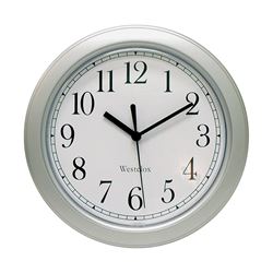 Westclox 46984A Clock, Round, Silver Frame, Plastic Clock Face, Analog 