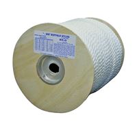 T.W. Evans Cordage 85-063 Rope, 3/8 in Dia, 300 ft L, 407 lb Working Load, Nylon, White