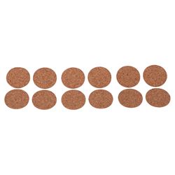 ProSource FE-50702-PS Furniture Pad, Cork, Brown, 1 in Dia, 5/64 in Thick, Round 