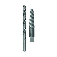 Irwin 537 Series 53700 Extractor and Drill Bit, 6-Piece, Steel, Specifications: Spiral Flute
