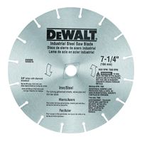 DeWALT DW3330 Saw Blade, 7-1/4 in Dia, 5/8 in Arbor, 16-Teeth, Steel Cutting Edge, Applicable Materials: Metal