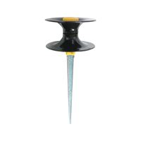 Landscapers Select DY3202 Hose Guide, 9 in OAL, Plastic Guide, Metal Spike, Black/Yellow 