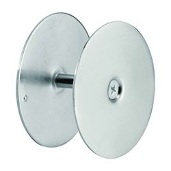 Defender Security U 10446 Hole Cover Plate, Steel, Satin Nickel, For: 1-3/4 in Thick Doors 
