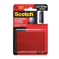 Scotch-Mount 414H-ST Extreme Mounting Strip, 3 in L, 1 in W, Closed-Cell Acrylic Foam Backing, Black 