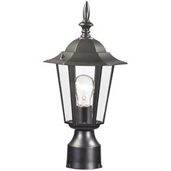 Boston Harbor AL8044-BK Post Lantern, 120 V, 60 W, A19 or CFL Lamp 