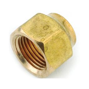 Anderson Metals 754018-04 Nut, 1/4 in, Flare, Brass, Pack of 10