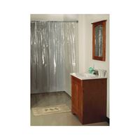Simple Spaces SD-MCP01-C3L Shower Curtain, Vinyl, Clear, Clear 