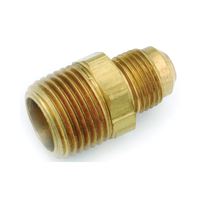 Anderson Metals 754048-0608 Connector, 3/8 x 1/2 in, Flare x MPT, Brass, Pack of 5