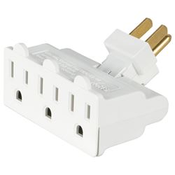 Eaton Wiring Devices 1192W-SP Outlet Tap, 2 -Pole, 15 A, 125 V, 3 -Outlet, NEMA: NEMA 5-15R, White 