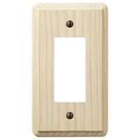 AmerTac Contemporary 401R Wallplate, 5-1/4 in L, 3 in W, 1 -Gang, Ash Wood 