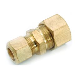 Anderson Metals 750082-0806 Tube Reducing Union, 1/2 x 3/8 in, Compression, Brass, Pack of 5 