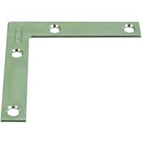 National Hardware 117BC Series N266-528 Corner Brace, 3 in L, 1/2 in W, 3 in H, Steel, Zinc, 0.07 Thick Material 40 Pack 