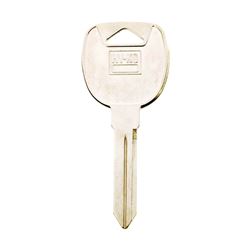 Hy-Ko 11010B91 Key Blank, Solid Brass, Nickel, For: Automobile, Many General Motors Vehicles, Pack of 10 