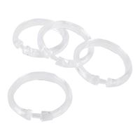 Simple Spaces SD-ORING-C3L Shower Curtain Ring, Plastic, Clear, 1 cm W, 2-1/2 in H 