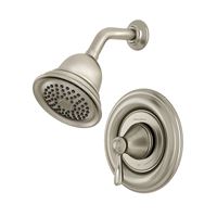 American Standard 7262S Showerhead and Valve, 2 gpm, Brass, Brushed Nickel, Lever Handle 