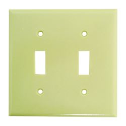 Eaton Wiring Devices 2139V-BOX Wallplate, 4-1/2 in L, 4-9/16 in W, 2 -Gang, Thermoset, Ivory, High-Gloss 10 Pack 