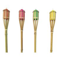 Seasonal Trends Y2566 4 ft Promo Bamboo Torch, 2.36 in H, Bamboo, Fiberglass, and Metal, Multi, Pack of 48 