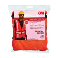 3M TEKK Protection 94625-80030T Reflective Safety Vest, One-Size, Fabric, Fluorescent Orange