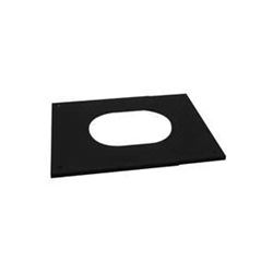 SELKIRK 207512 Adjustable Pitch Ceiling Plate, 7 in Pipe, Black, Matte 