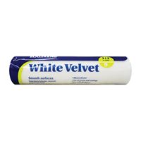 RollerLite White Velvet 9WV025 Roller Cover, 1/4 in Thick Nap, 9 in L, Dralon Cover, White 