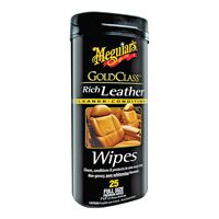MEGUIARS G10900 Leather Wipes, Sweet Herbal, Effective to Remove: Dirt, Grime, 25-Wipes 