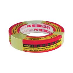 Scotch Greener 2050-24A Masking Tape, 60.1 yd L, 0.94 in W, Paper Backing, Beige 