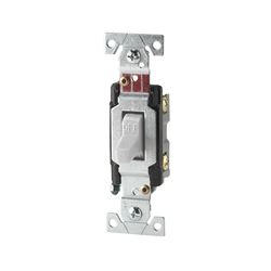 Eaton Wiring Devices CS120W Toggle Switch, 20 A, 120/277 V, Screw Terminal, Nylon Housing Material, White 