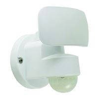 PowerZone O-OV-1400M-PW Security Light, 110/240 V, 15 W, 1-Lamp, LED Lamp, Daylight Light, 1400 Lumens, Plastic Fixture 