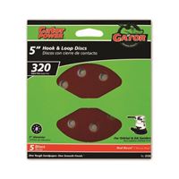Gator 3720 Sanding Disc, 5 in Dia, 320 Grit, Super Fine, Aluminum Oxide Abrasive, Vented 