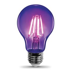Feit Electric A19/BLB/LED LED Bulb, General Purpose, A19 Lamp, 60 W Equivalent, E26 Lamp Base, Black Light, Pack of 6 