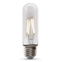 Feit Electric T10/CL/VG/LED LED Bulb, Decorative, T10 Lamp, 40 W Equivalent, E26 Lamp Base, Dimmable, Clear 4 Pack 