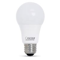 Feit Electric OM60/930CA10K/4 LED Bulb, General Purpose, A19 Lamp, 60 W Equivalent, E26 Lamp Base, Bright White Light 