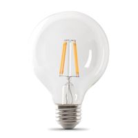 Feit Electric BPG2540/927CA/FIL LED Bulb, Globe, G25 Lamp, 40 W Equivalent, E26 Lamp Base, Dimmable, Clear 