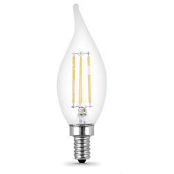 Feit Electric BPCFC40/950CA/FIL/4 LED Bulb, Decorative, Flame Tip Lamp, 60 W Equivalent, E12 Lamp Base, Dimmable, 4/PK, Pack of 6 