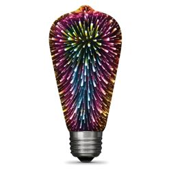 Feit Electric ST19/PRISM/LED LED Bulb, Decorative, ST19 Lamp, E26 Lamp Base, Prismatic White, Pack of 6 