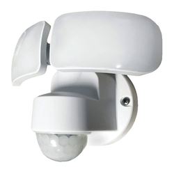 PowerZone O-OV-2200M-PW Security Light, 110/240 V, 24 W, 2-Lamp, LED Lamp, Daylight Light, 2200 Lumens, Plastic Fixture 
